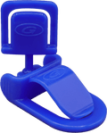 dettaglio pinza portaprezzi blu